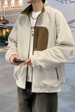 2025秋季新款现货摇粒绒双面穿立领夹克男外套DSA157-1-J2553-P86，男装夹克，电商A157-1
