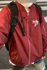 夜景时尚宽松五角星印花夹克A247-F83607P65控88，男装夹克，电商A247