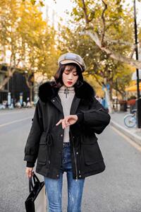现货 冬装派克服 内胆獭兔毛?狐狸毛大毛领图片