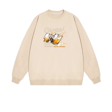 2025年秋季套头套头长袖啤酒，女装卫衣/绒衫，花可