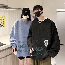 加厚加绒毛衣男大码毛线衣男针织衫男线衫M19187-P45加绒款-P65，男装针织衫/毛衣，电商A040
