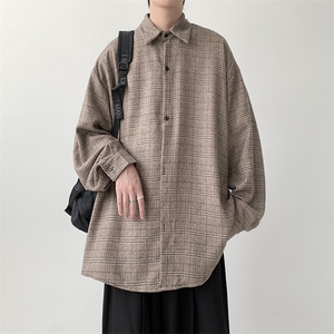 已出货 宽松小香风衬衫男宽松格子衬衣KD623-P30图片