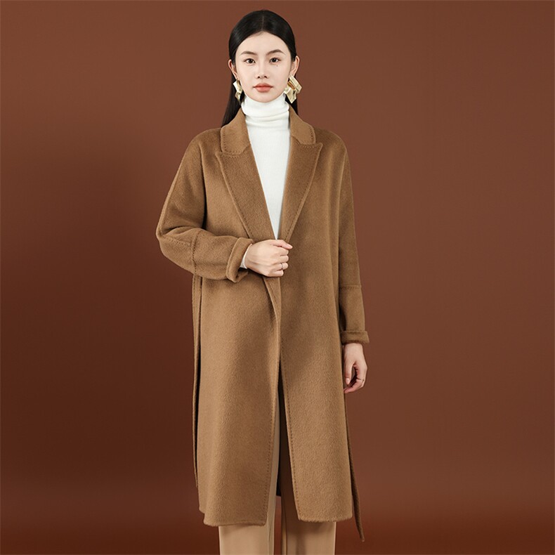 2025年秋季通勤休闲百搭双面呢子大衣保暖合身，女装双面呢大衣，琳尚羊绒