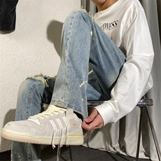 潮新款文艺时尚青春流行春季男ins气质牛仔裤宽松直AN5001P48，男装牛仔裤，星座1116-2