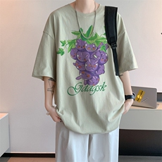 已注册/夏季内景创意水果宽松短袖T恤男潮大码打底衫DT00594/P25，男装T恤，电商B316