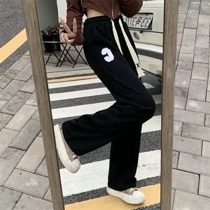 休闲裤夏季薄款宽松裤子美式高街直筒裤K107-P40图片