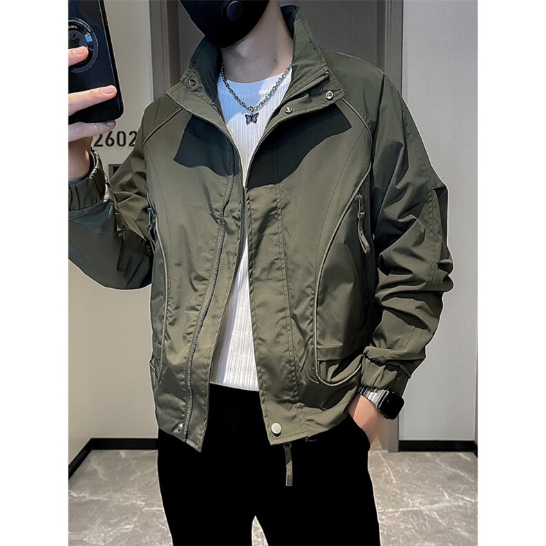 1506-1/J72371/P61男士外套新款潮牌工装立领夹克痞帅男装春百搭,男装夹克,星座1506-1