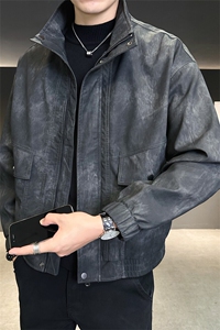 店主风宽松皮衣男PU皮夹克高级感潮流外套C317-J1118-P155图片