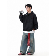 重磅400G砂洗刺绣连帽卫衣222-2-W116-P65卖88，男装卫衣，星座222-2（原202-8）