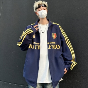 美式卫衣外套男初秋2026秋冬新款宽松潮牌高级感春秋翻领开衫图片
