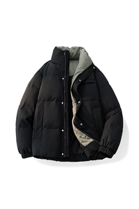 立领玉米格高街肌理感羽绒服情侣新冬90白鸭绒2025 SYR2601-P240图片