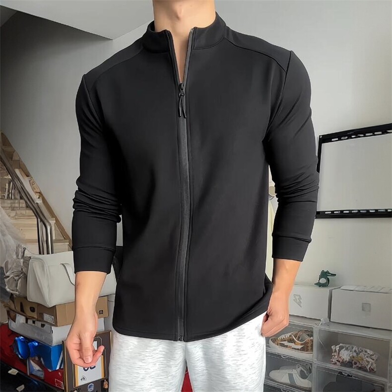 JY688-P35德绒开衫外套男女款健身运动训练服修身长袖打底衫,男装T恤,星座1501-3