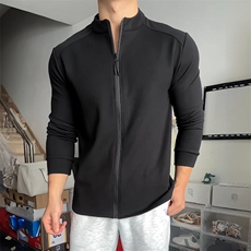 JY688-P35德绒开衫外套男女款健身运动训练服修身长袖打底衫，男装T恤，星座1501-3