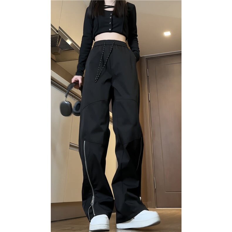 抖音品质春季新款机能拉链拼接宽松冲锋裤B315-K24025-p50控78,男装休闲裤,电商B315