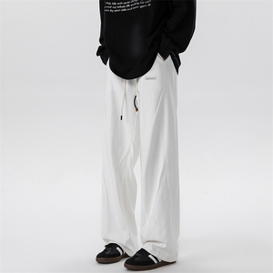 8XL-M  休闲裤男日系潮牌拼接宽松阔腿裤直通工装裤K9103P68控88图片
