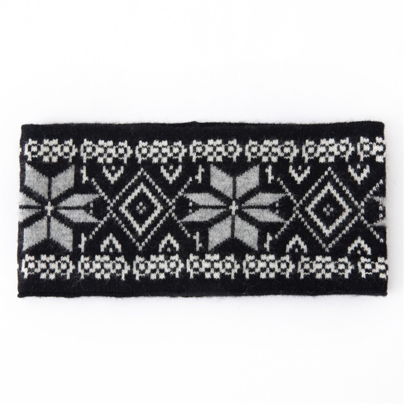 毛线针织发带日常外戴宽边头带秋冬季防风保暖月子帽大头围束发带，周边，戎咖羊绒