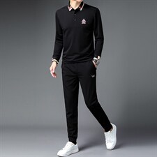 CAG502钱塘2020-2秋季新款时尚休闲帅气中青年男士套装P97，男装休闲套装，钱塘207-2