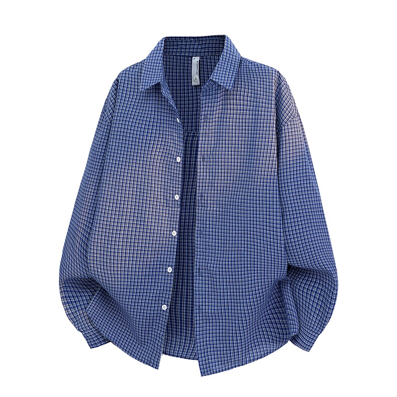 秋季长袖衬衫男装格子简约风高级感潮流美式复古衬衣SG9102-P50，男装衬衫，星座1105-3