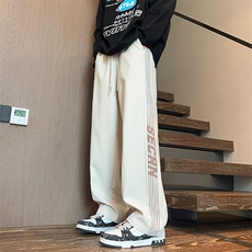 休闲裤男款春秋潮牌宽松直筒裤子男时尚帅气青少年长裤K519-P40，男装休闲裤，星座308B-2