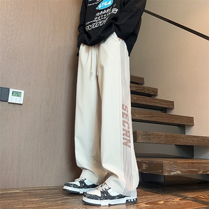 休闲裤男款春秋潮牌宽松直筒裤子男时尚帅气青少年长裤K519-P40,40岁中年男人穿衣搭配图片欣赏图片