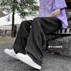 vibe风慵懒裤子男女坠感冰丝阔腿裤高街ins潮休闲拖地裤MC230-P36，男装休闲裤，星座1008-2