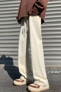XZ616 春季新款纯棉百搭宽松直筒休闲裤 TY519 P45控58图片
