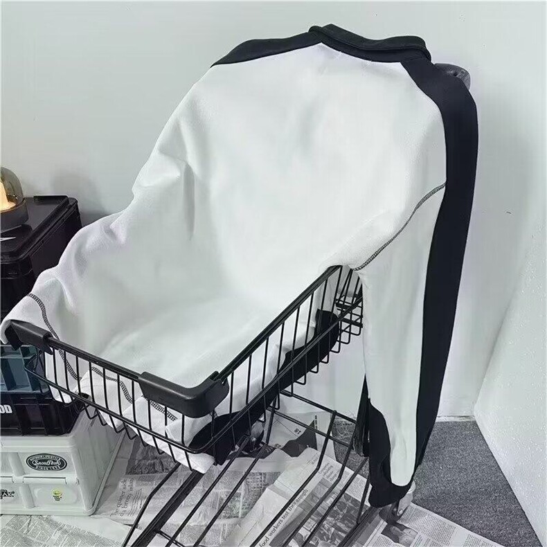 DW330-P38POLO领上衣潮牌痞帅炸街男春秋休闲半拉链欧美风外套,男装Polo衫,星座603-2