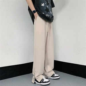 主推！夏季新款抖音品质裤脚拉链冰丝西装裤313A-1-NK112-P55控68,女装搭配学生秋图片