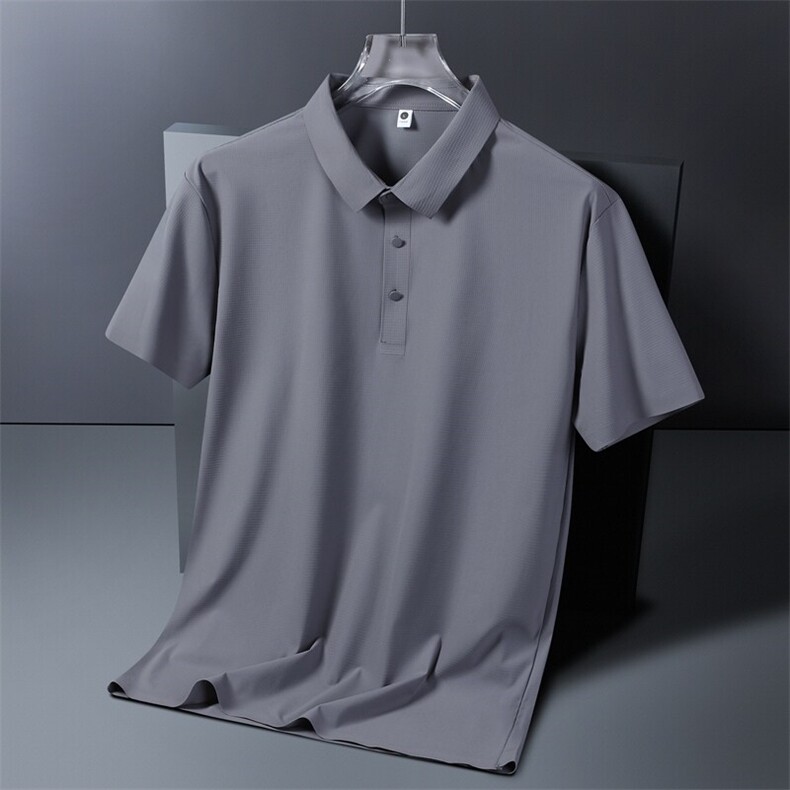 夏季轻奢简约商务休闲POLO衫男舒适轻薄冰丝短袖T恤PL12357-P35,男装Polo衫,星座610（原A335）