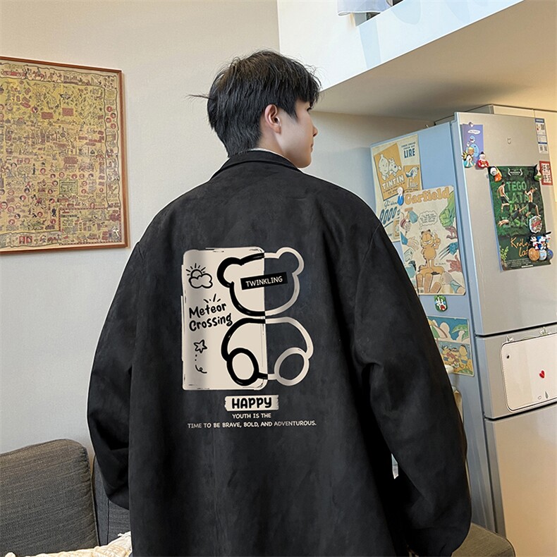 麂皮绒夹克男大码立领褂子外套JK85352-P68加绒款-P78,男装夹克,电商A040