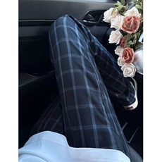 网图！美式复古格子裤基础款弯刀百搭休闲裤-EX50885-特批30，男装休闲裤，电商A061