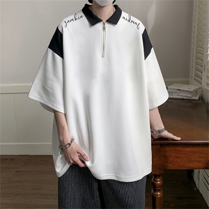 250G纯棉夏季美式复古POLO衫男潮流宽松短袖XP3187-P45控68图片