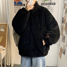 港风冬季宽松百搭棉服男羊羔毛情侣棉衣男外套男7956P105控149，男装棉衣，星座226-1