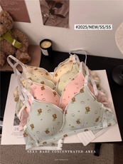 小胸内衣女薄款聚拢无钢圈甜美少女不空杯无痕文胸，女装背心吊带，梦白服饰厂