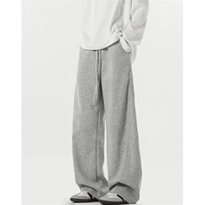 重磅运动卫裤男潮牌美式宽松直筒阔腿灰色拖地休闲长裤子KG71，男装休闲裤，星座1116A（原606A-3）