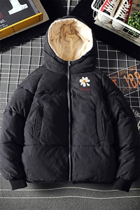 MY16059-P100 加厚加绒连帽棉衣男大码棉服男面包服男图片