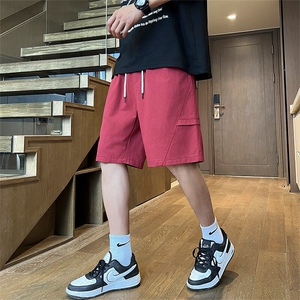 夏季新款美式工装休闲西裤男士潮流宽松运动五分短裤HZ9911特P35图片