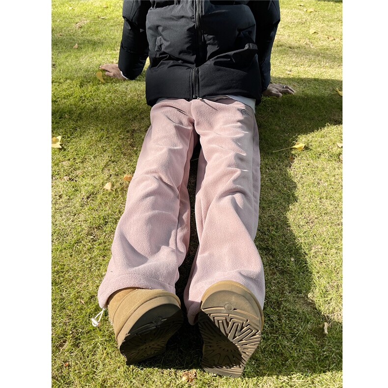 直播品质冬季保暖加厚摇粒绒宽松直筒休闲裤5XZ502-K725-P55控79,男装棉衣,星座502
