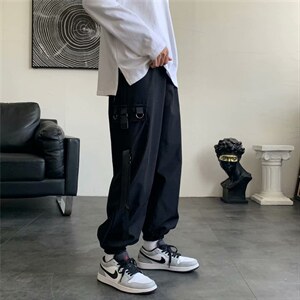 嘻哈夏款潮街舞拉链显瘦大码哈伦运动休闲工装裤 现货 K1103-P35图片