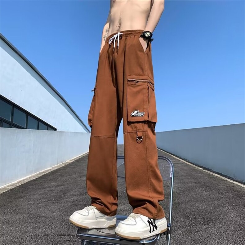 夏季工装裤男潮牌百搭宽松街头潮流帅气休闲裤D1037-P45,男装休闲裤,星座1109-3