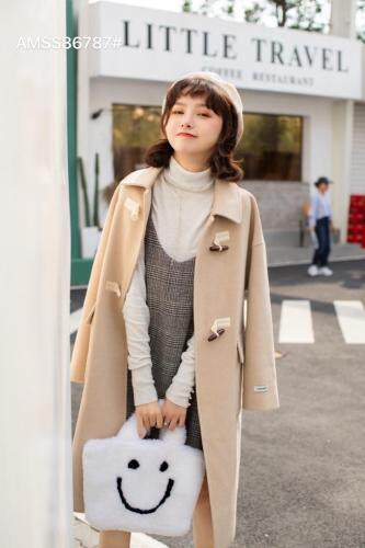 冬装呢料大衣，女装毛呢外套，AMSS 艾玛莎莎