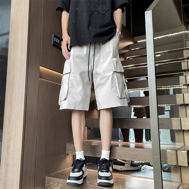 工装休闲短裤男士韩版潮流大口袋夏季2024新款ins五分裤K5401-P32,男装牛仔裤,星座412-2