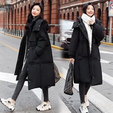羽绒服2021年新款斗蓬中长款配真毛冬季外套，女装羽绒服，辉之琳