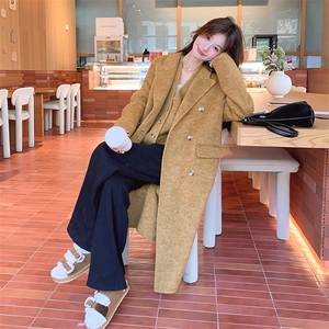 超好看高级感驼色马甲配双面羊绒大衣女秋冬中长款毛呢外套,女装羊绒大衣,浙宝305