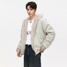 美式座山雕毛领羽绒棉服男款冬季情侣棉衣加厚连帽外套MY2519-P98，男装棉衣，星座610（原A335）