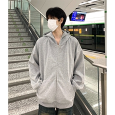 抖音得物品质二开26春装美式高街双头双拉链卫衣开衫外套W74，女装短外套，电商A486-1