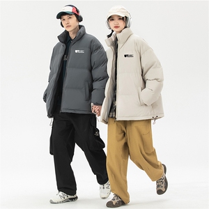 日系白底抖音直播得物高品质宽松面包服羽绒棉外套棉衣M1157P65图片