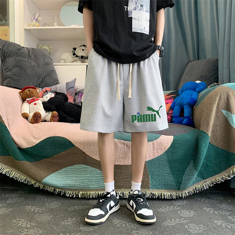 HD74227-P22华夫格短裤男大码宽松五分裤男直筒中裤,男装休闲裤,电商A040