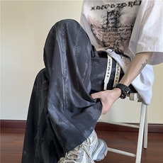 抖音品质夏季新款潮流扎染宽松休闲冰丝裤B315-K25683-特p30控58，男装休闲裤，电商B315