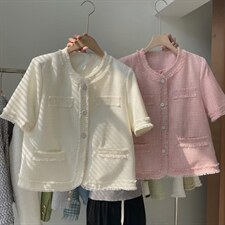 现货，夏装短袖小香风外套,其它,左安